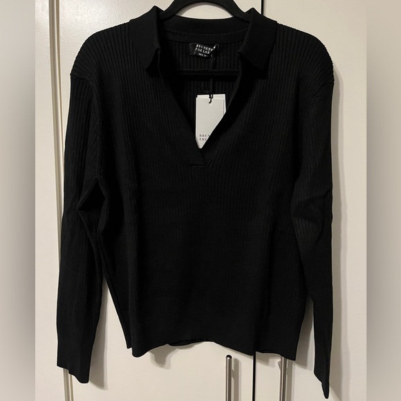 Brunette The Label ribbed knitt polo size xs/s - Picture 2 of 5